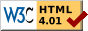 Valid W3C HTML 4.01